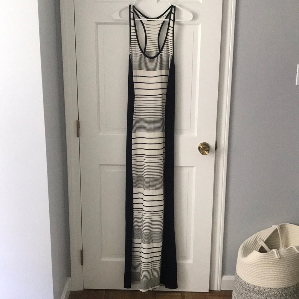 Black and white maxi dress